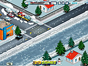 Флеш игра онлайн ГАИ - зимой / Traffic Policeman - Winter Edition